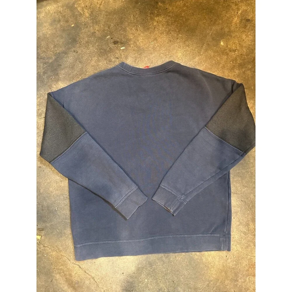 Nike Air Crewneck Sweatshirt Mens Large Navy Blue Red Logo Swoosh - Picture 3 of 7